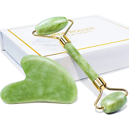 "Ultimate Beauty Tool Set: Jade Roller & Gua Sha Gift Box"