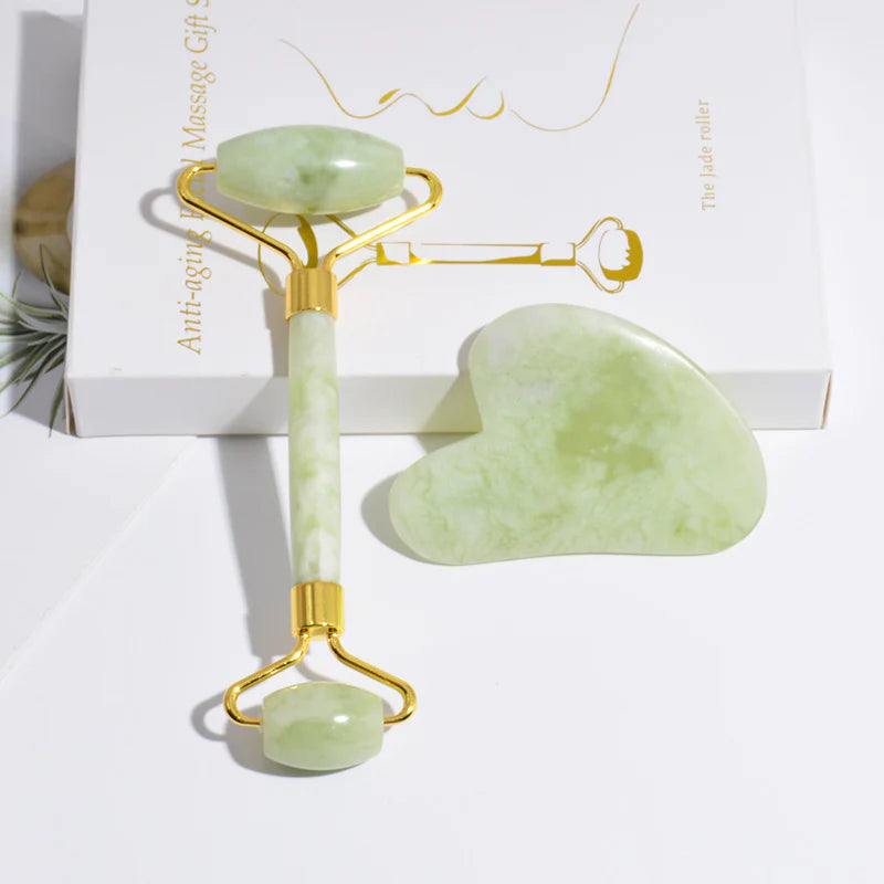 "Ultimate Beauty Tool Set: Jade Roller & Gua Sha Gift Box"